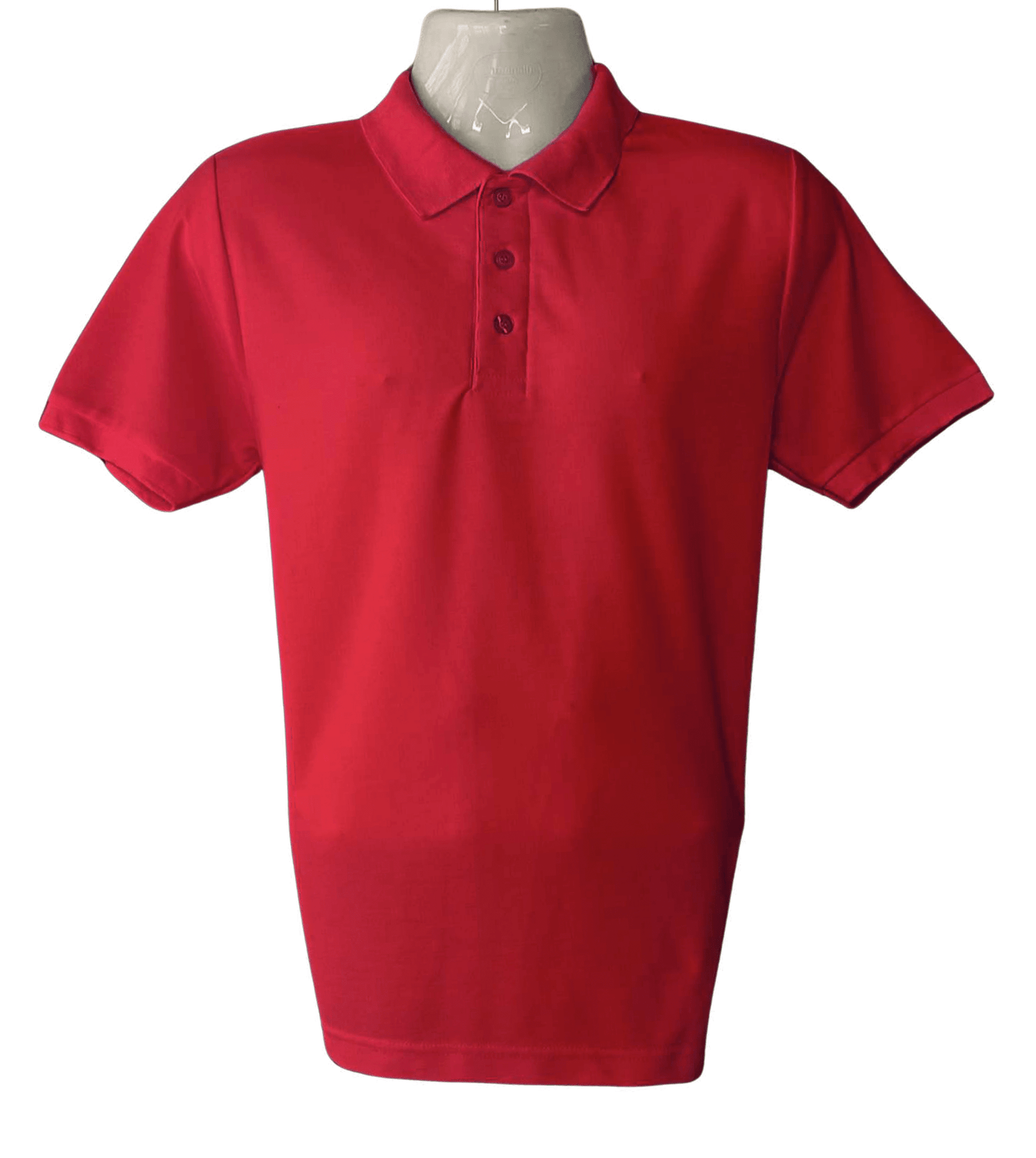 Customized Corporate Collar T-Shirt in vibrant red, perfect for professional branding and corporate events.