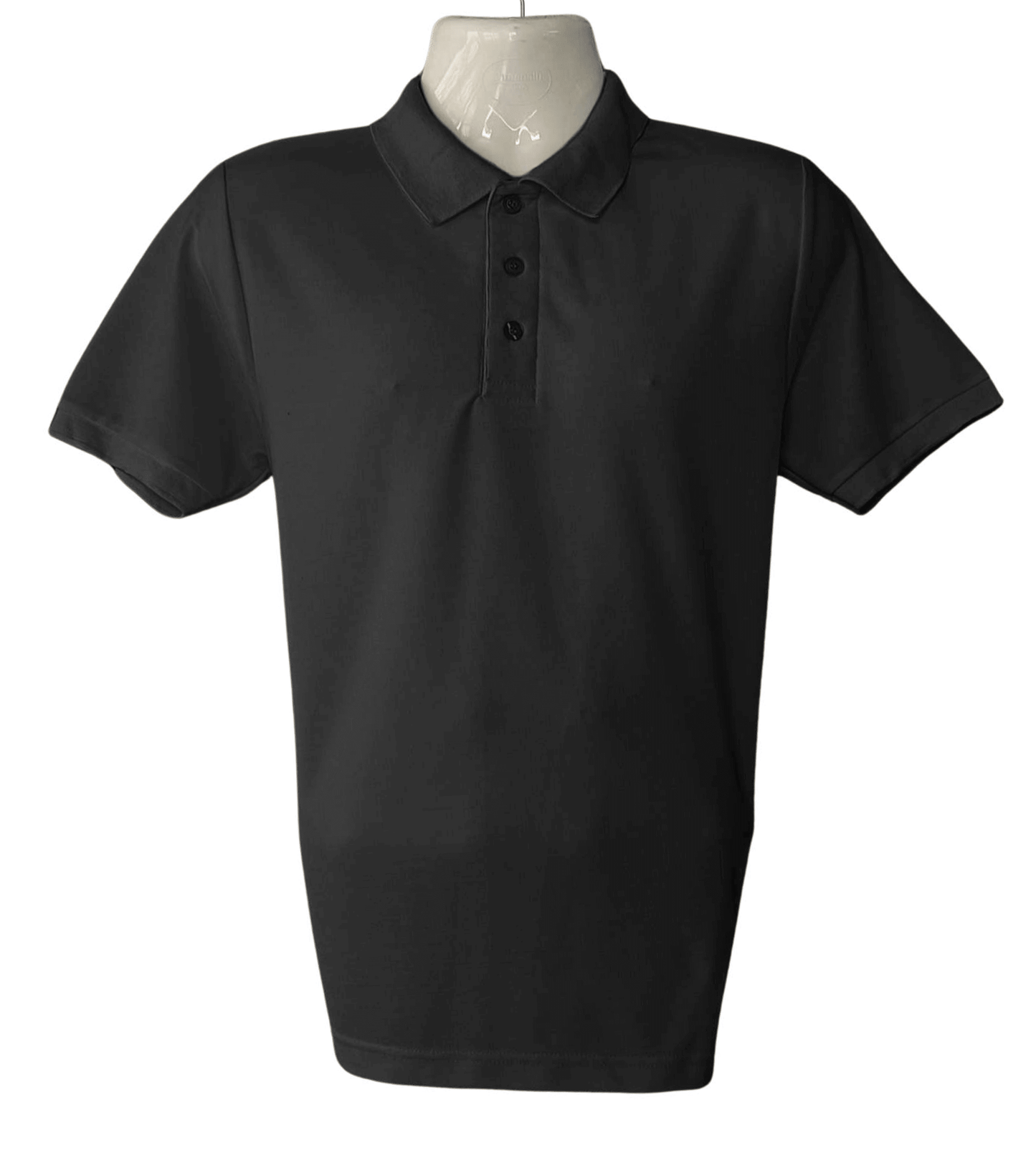 Customized Corporate Collar T-Shirt in black, perfect for branding and professional events.