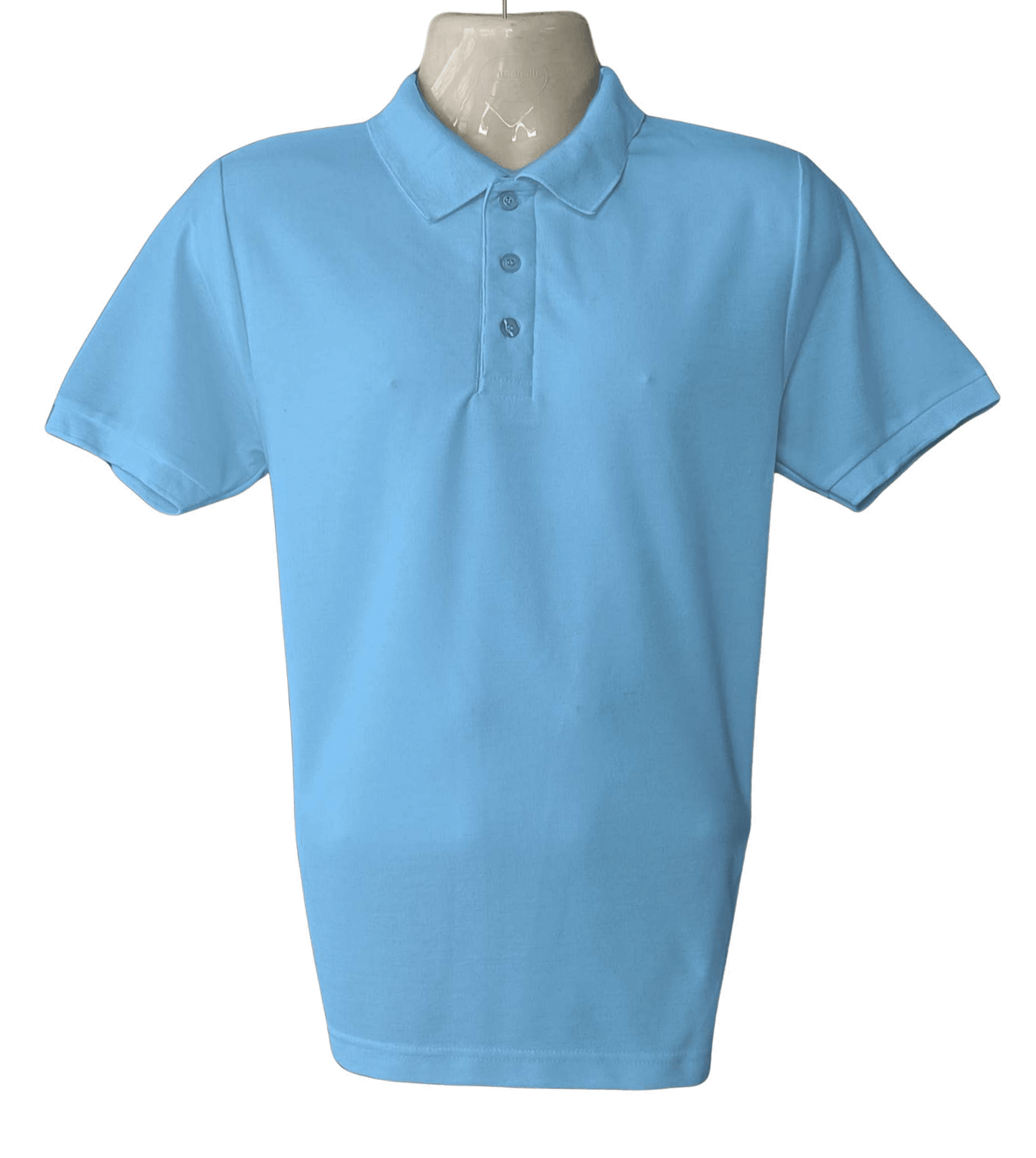 Customized Corporate Collar T-Shirt in light blue for professional branding and corporate events.