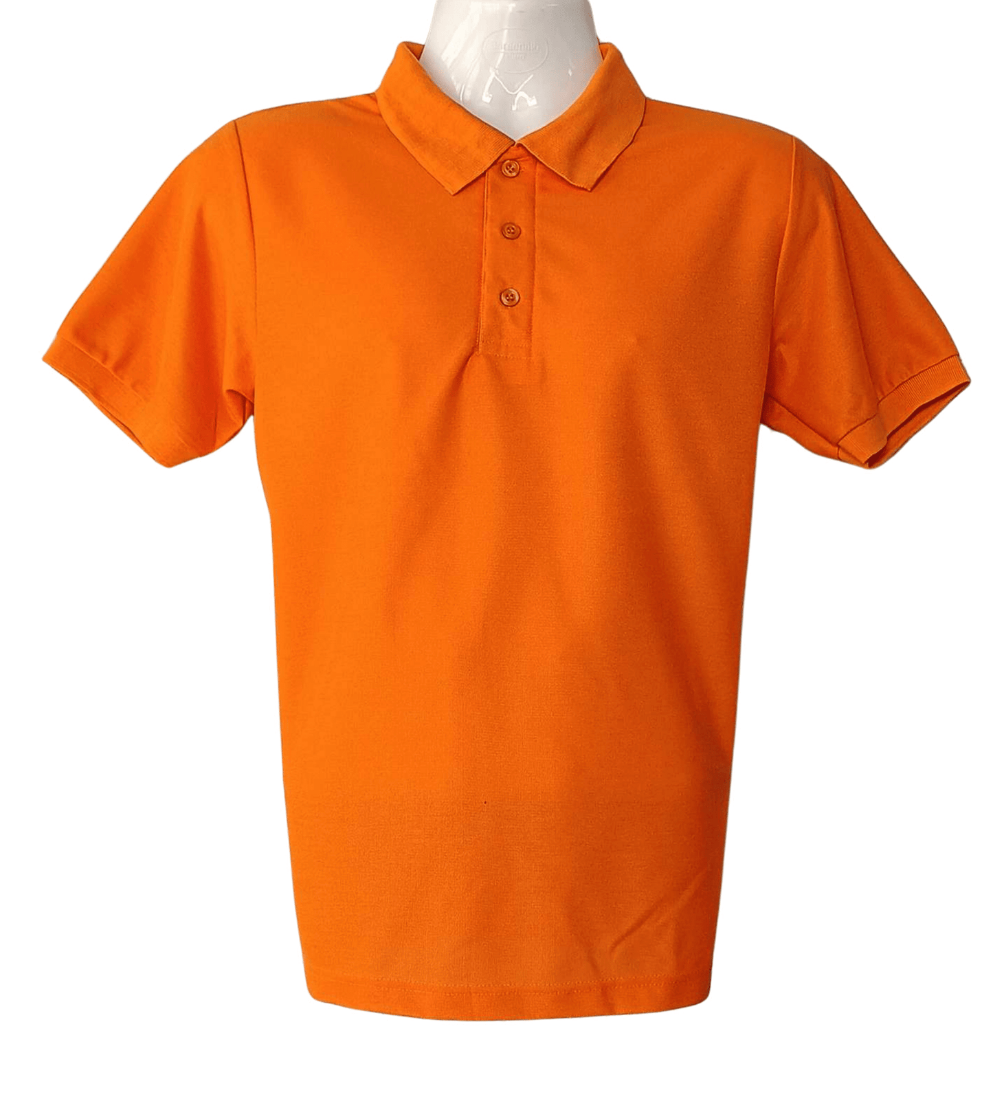 Customized Corporate Collar T-Shirt in bright orange, perfect for business branding and team events.