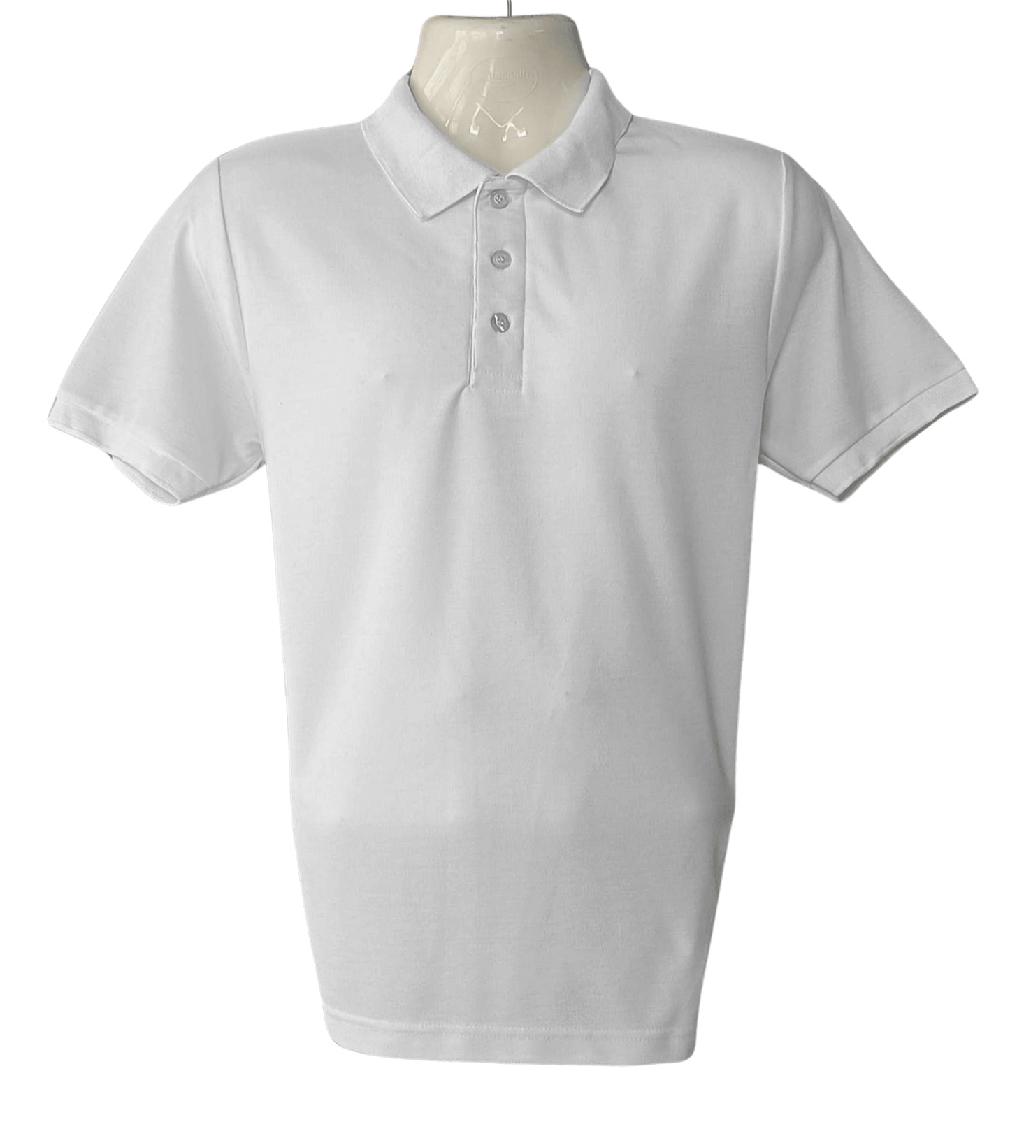 Customized Corporate Collar T-Shirt in white, perfect for professional branding and team events.