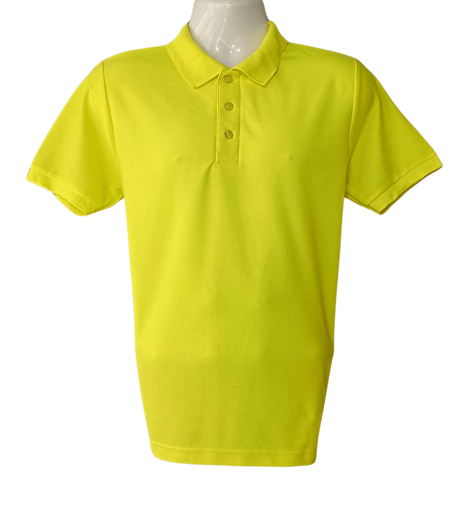 Customized Corporate Collar T Shirt in vibrant yellow, perfect for branding and company events.