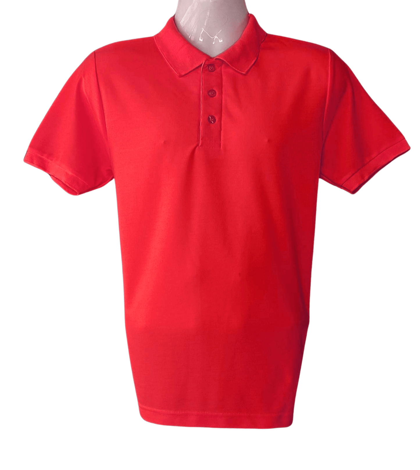 Customized Corporate Collar T-Shirt in vibrant red color, perfect for professional branding and team events.