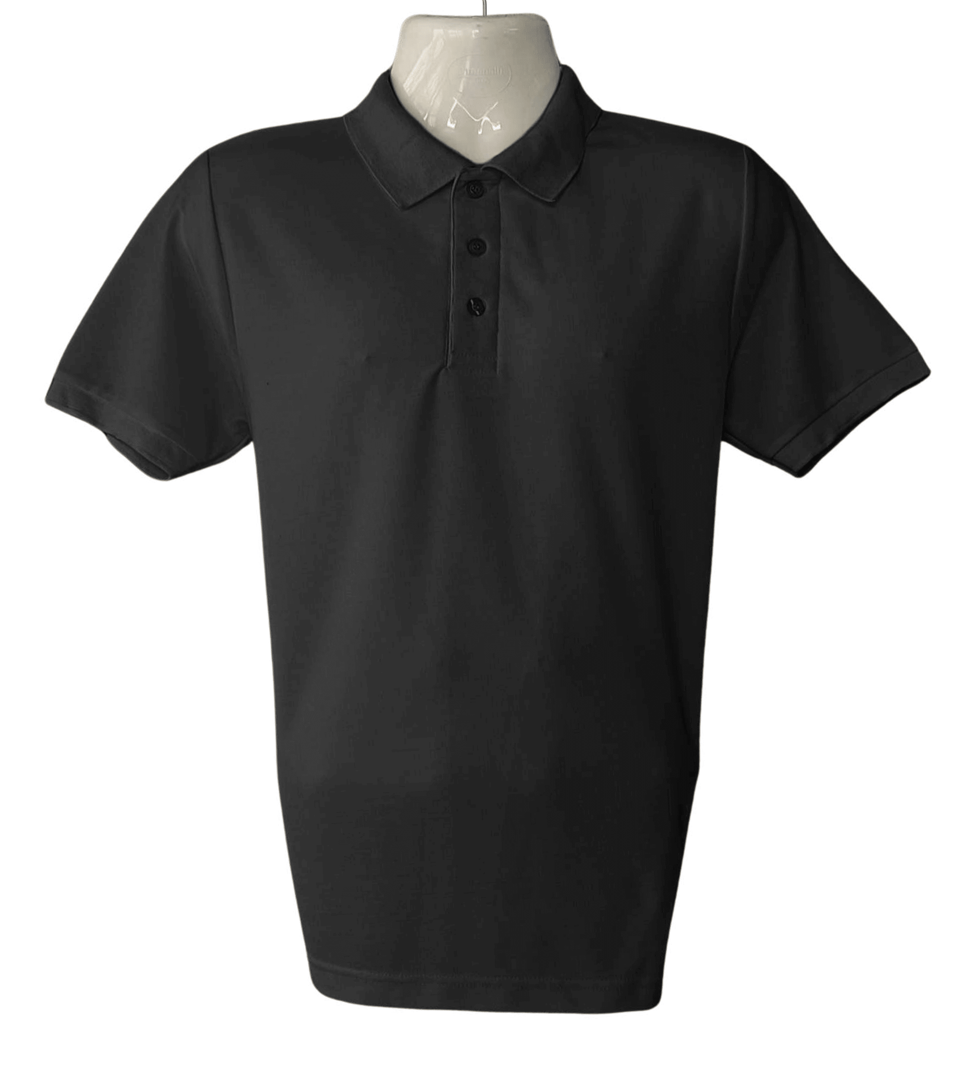 Customized Corporate Collar T-Shirt in black, perfect for branding and professional events.
